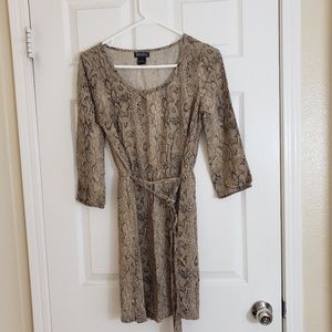 Lucky Brand Belt Snake Print Dress